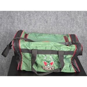 VTG Milwaukee Bucks NBA Duffel Bag Travel Gym‎ Sports Bag Green Black Basketball